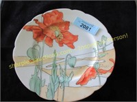 Antique hand painted floral French plate