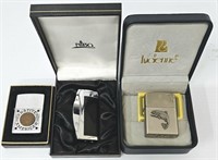 3 Lighters - Zippo, Lucienne, Nibo w Cases