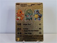 Pokemon Card Rare Gold Charmander, Bulbasuar Gx