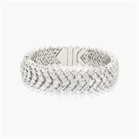 14K WHITE GOLD 22.00CT DIAMOND BRACELENT