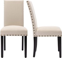 LSSBOUGHT Upholstered Dining Chairs Set of 2