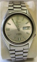 1990s Seiko 5 Day/Date Silver Dial Automatic Watch