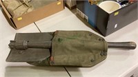 WW II trenching shovel w/canvas bag dated 1944