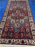 Hand Knotted Persian Bahkteri Rug 5.3x10 ft