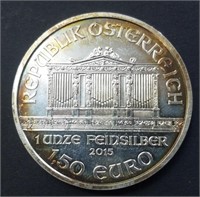 2015 Austrian 1oz 999 Silver Philharmonic Coin