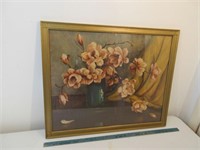Framed Floral Print (27"w x 33" L)