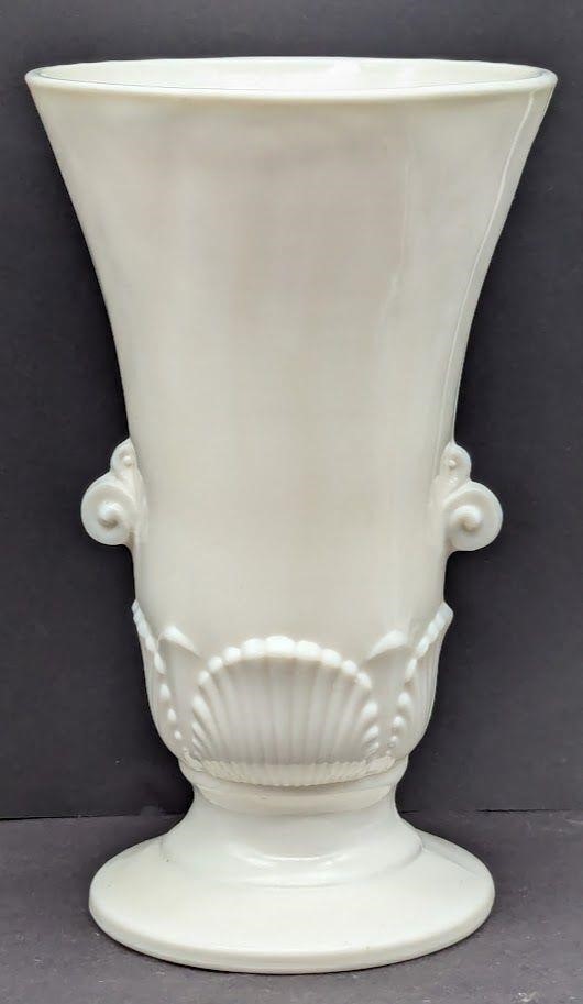 Milk Glass Vase 7.5" Tall