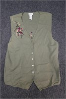 Vintage Koret Embroidered Vest Size Small