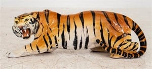 Naturalistic Italian Ceramic Tiger