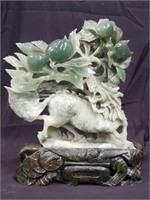 2 pc. carved jadeite sculpture