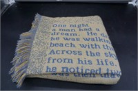 Footprints Poem Throw Lap Blanket