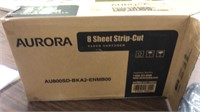 Aurora 8 Sheet Strip-cut paper shredder