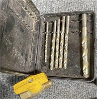Wrenches, Craftsman drill bits, brass gas valve