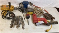 Drill, Sander, Stapler, Bits, Cords