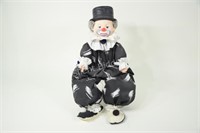 Black & White Clown with Flexible Legs