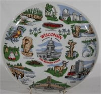 Wisconsin Commemorative Plate 9"