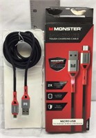 F13) Monster Brand Charging Cord - Micro