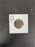 1864 Copper Nickel 1 Cent