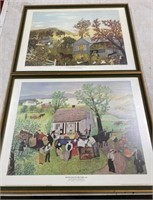 2 - 19" x 25" Grandma Moses Prints