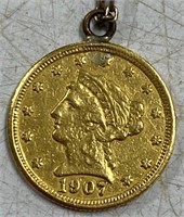 1907 $2 1/2 US Gold Coin
