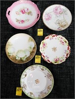 (5) China Plates Consisting of Nippon, Limoges,