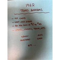(44) 1962 Topps Baseball Cards