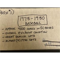 (4000) 1978-1980 Topps Baseball Cards