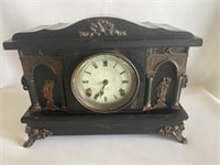 Antique Sessions Mantle Clock w/ Key 12 x 17 x 6