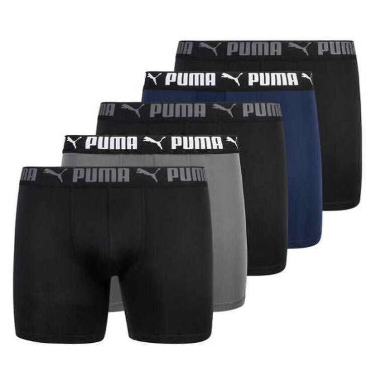 5-Pk Puma Men’s LG Active Boxer Brief,