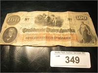 1862 Confederate $100 Note