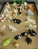 Ceramic Miniature Dog Figurines. Japan Etc