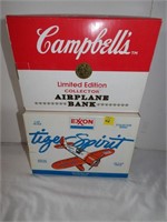 EXXON & Campbell's Airplane Banks