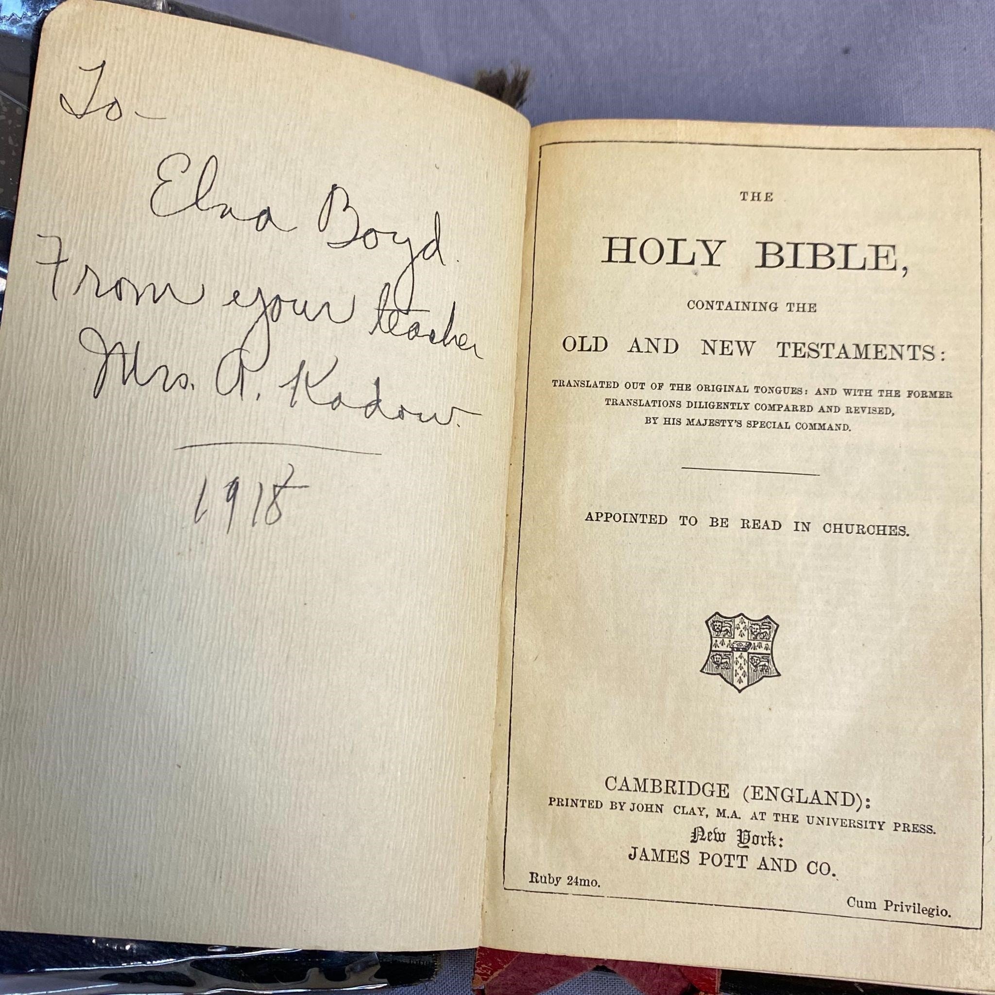 Antique Cambridge Holy Bible Scholar's Edition
