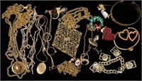Gold Tone and Costume Jewelry Grouping
