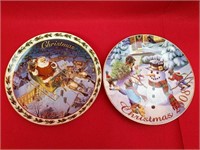 Two Avon Christmas Collector Plates