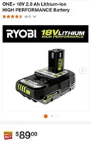Ryobi Battery (Open Box, New)