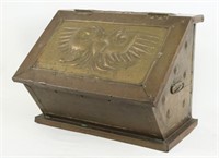 Antique Brass Kindling Box w/ Eagle