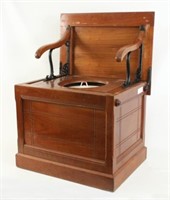 S & L 1883 Walnut Mechanical Potty Chair