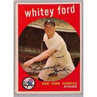 1959 Topps Whitey Ford Crease Free