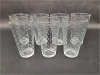 (7) Libbey Clear Bubble Glass Drinking Glasses