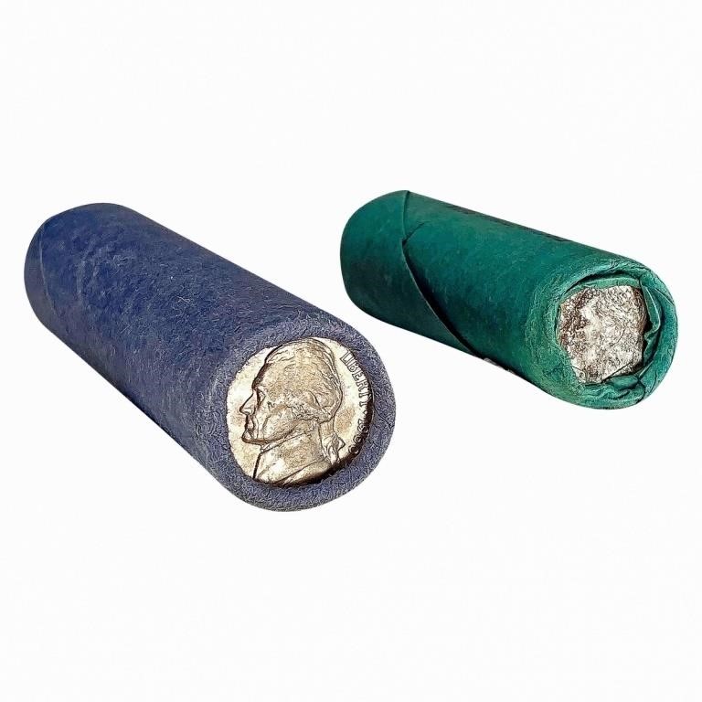 1960-1961 Rolls of Jeff.Nickels and Roos.Dimes[90