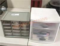 Small Plastic storage containers and contents