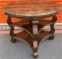 Marble Top Round Entry Way Table