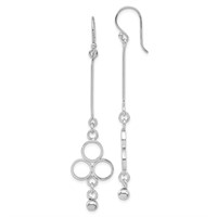 Sterling Silver- Circles Bead Dangle Earrings