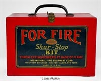 Antique Shur-Stop Fire Granade Kit Throw Extinguis