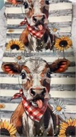New cow table runner, fun sassy cow with