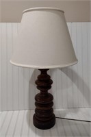 Vintage Turned Wood Table Lamp