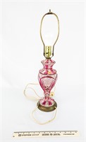 Clear to Ruby Glass Lamp