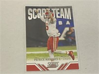 2021 Patrick Mahomes Score Football Card