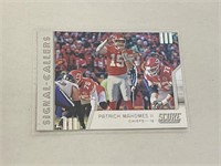 2019 Patrick Mahomes Score Football Card